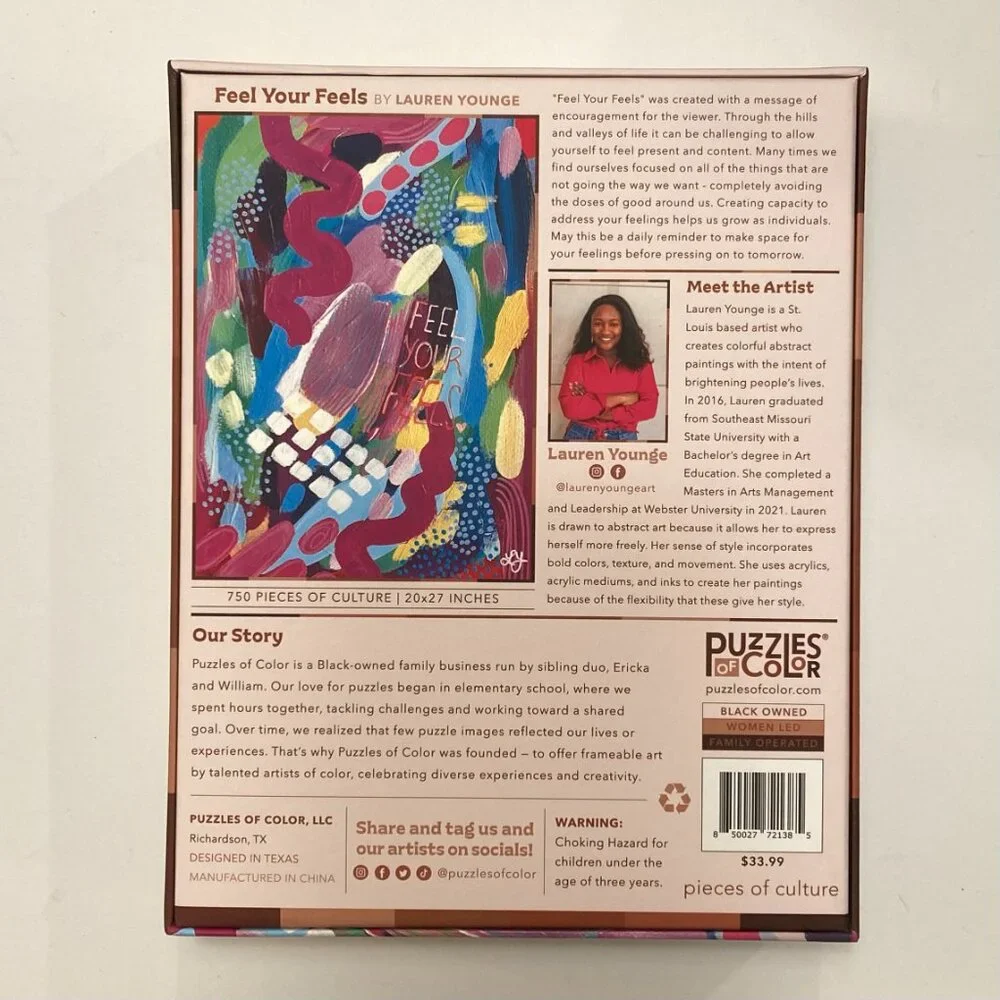 Puzzles of Color 'Feel Your Feels' - 750 Piece Puzzle NWOT - Picture 2 of 2